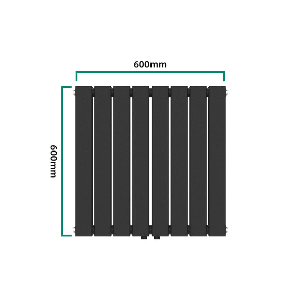 Radiator dublu Nore 60x60cm negru 809W [neu.haus]