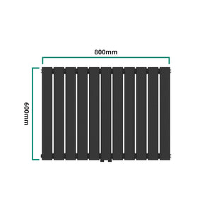 Radiator Nore 60x80cm negru 616 W [neu.haus]
