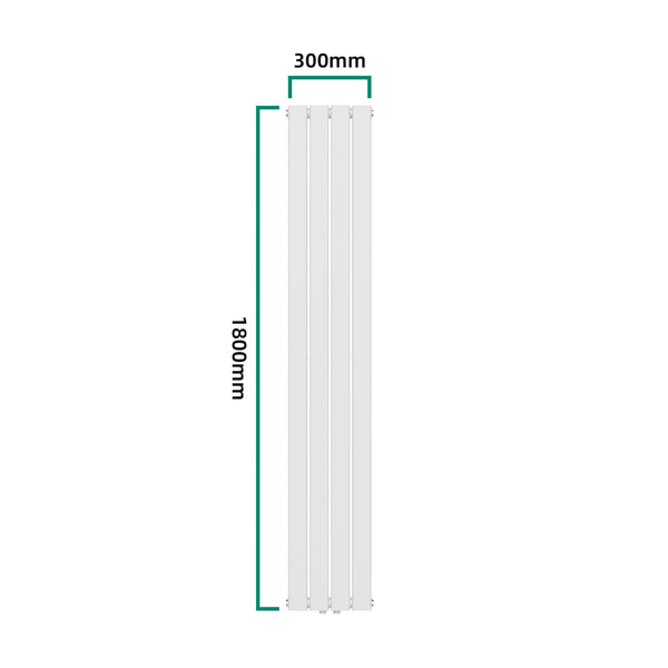 Radiator dublu NoreM1 180x30cm alb 1122W [neu.haus]