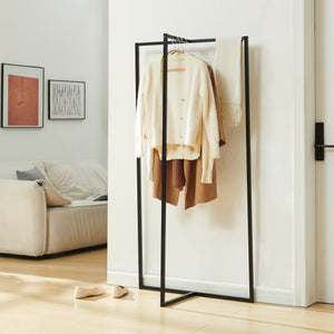 Cuier Norjad 160x80x41 cm Metal Negru [en.casa]