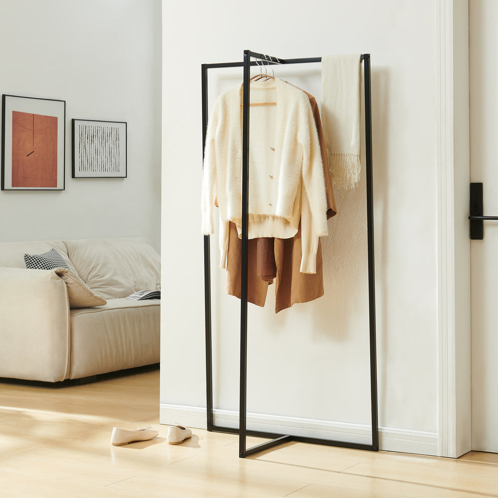 Cuier Norjad 160x80x41 cm Metal Negru [en.casa]