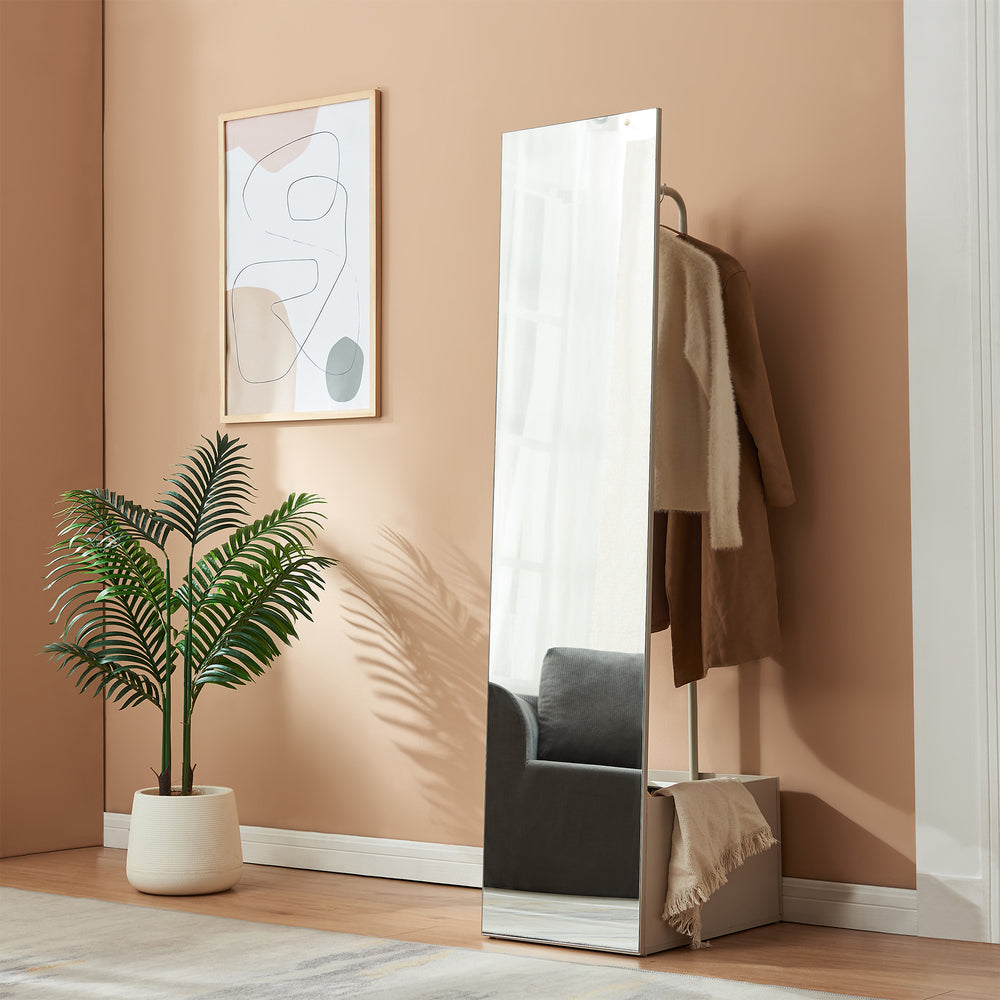 Oglinda de podea si suport haine 2 in 1 Saden 165x40x51 cm [en.casa]