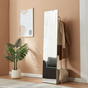 Oglinda de podea si suport haine 2 in 1 Saden 165x40x51 cm [en.casa]