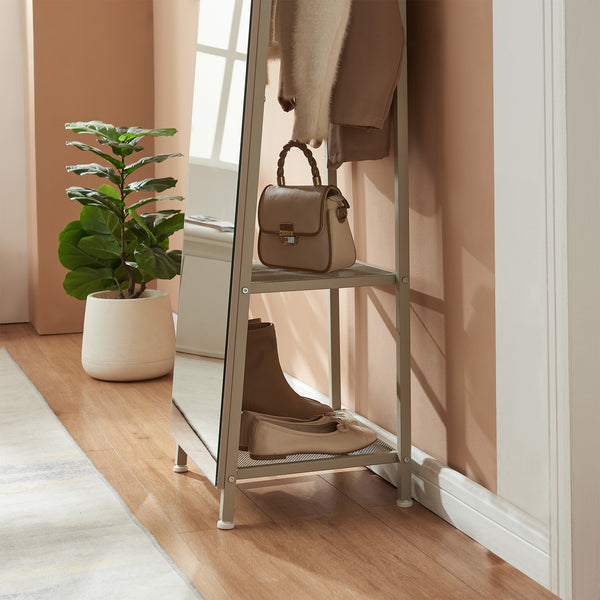 Oglinda de podea si suport haine 2 in 1 Frenraby 165x40x35 cm [en.casa]