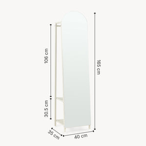 Oglinda de podea si suport haine 2 in 1 Frenraby 165x40x35 cm [en.casa]