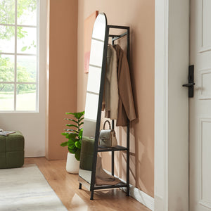 Oglinda de podea si suport haine 2 in 1 Frenraby 165x40x35 cm [en.casa]