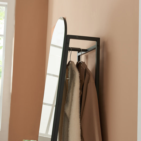 Oglinda de podea si suport haine 2 in 1 Frenraby 165x40x35 cm [en.casa]