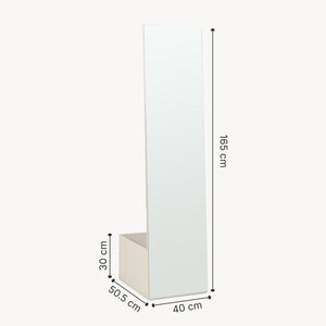 Oglinda de podea si suport haine 2 in 1 Saden 165x40x51 cm [en.casa]