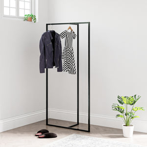 Garderobenständer Hurdal 160x80x32cm Schwarz [en.casa] - premiumXL
