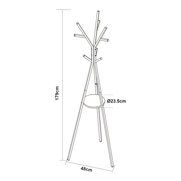 Cuier pom Edet 179x48x48cm metal [en.casa]