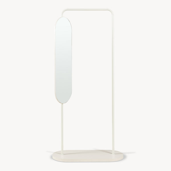 Suport haine cu oglinda rotativa Vamn 167x80x35 cm [en.casa]