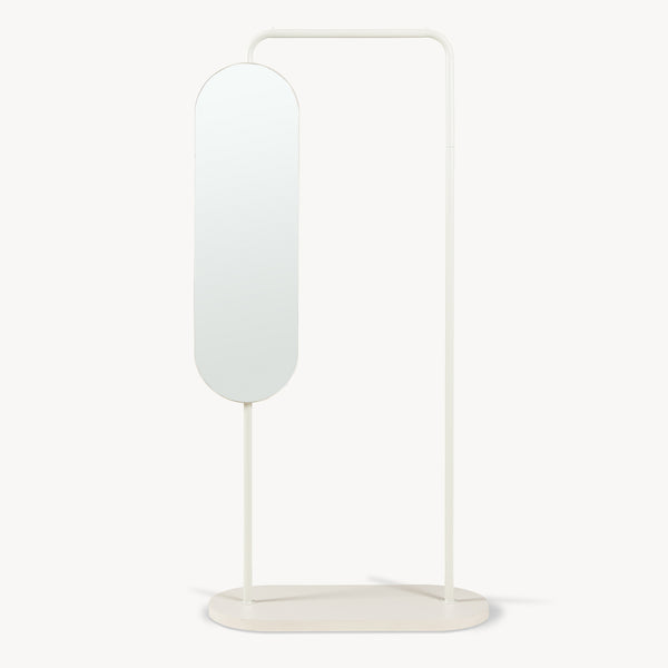 Suport haine cu oglinda rotativa Vamn 167x80x35 cm [en.casa]