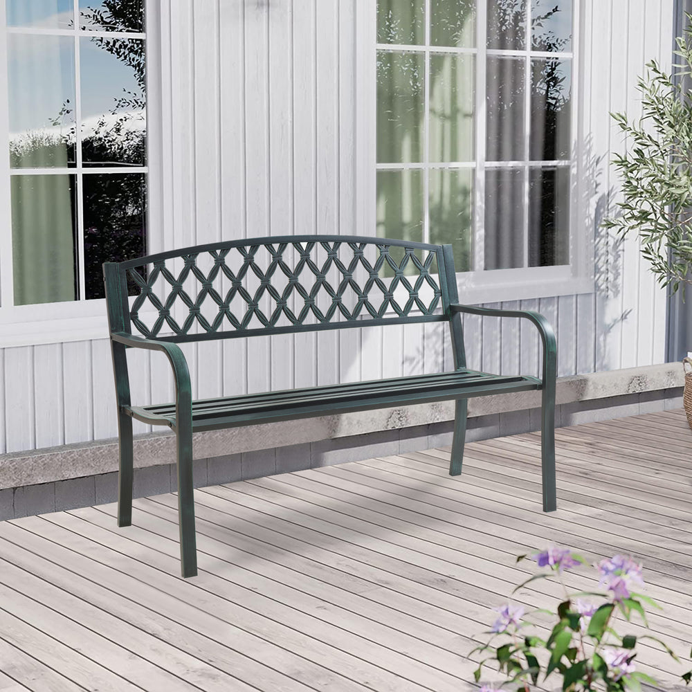 Banca gradina Opsasar 127x53,5x88 cm otel [casa.pro]