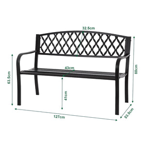 Banca gradina Opsasar 127x53,5x88 cm otel [casa.pro]
