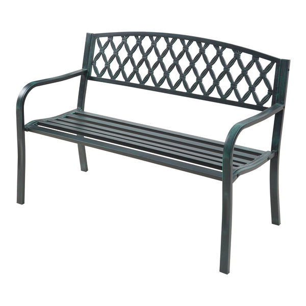 Banca gradina Opsasar 127x53,5x88 cm otel [casa.pro]