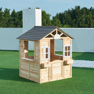 Casă de joacă Acciano 131x113x97 cm lemn de brad [casa.pro]