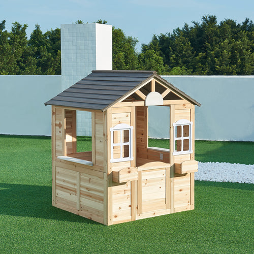 Casă de joacă Acciano 131x113x97 cm lemn de brad [casa.pro]