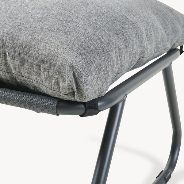Set 2 piese mobilier gradina fotoliu cu suport picioare Malmö [casa.pro] 