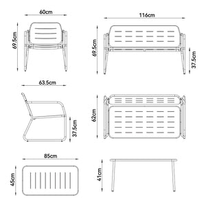 Set mobilier gradina Andria otel [casa.pro]