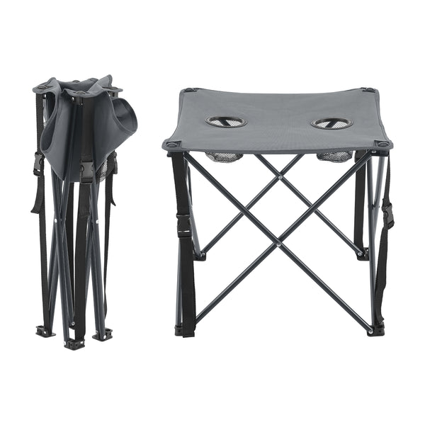 Set camping pliabil Banzi 1 masa si 2 scaune textil [casa.pro]
