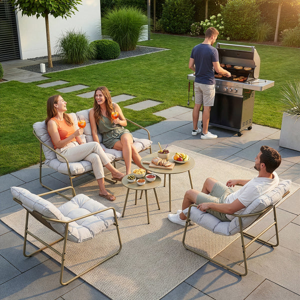 Set 5 piese mobilier gradina Kivanta [en.casa]