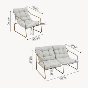 Set 5 piese mobilier gradina Kivanta [en.casa]