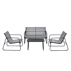 Set mobilier gradina Palencia masa 2 scaune banca culori diferite [en.casa] 