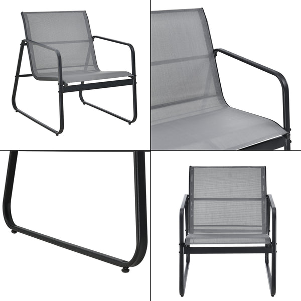 Set mobilier gradina Palencia masa 2 scaune banca culori diferite [en.casa] 
