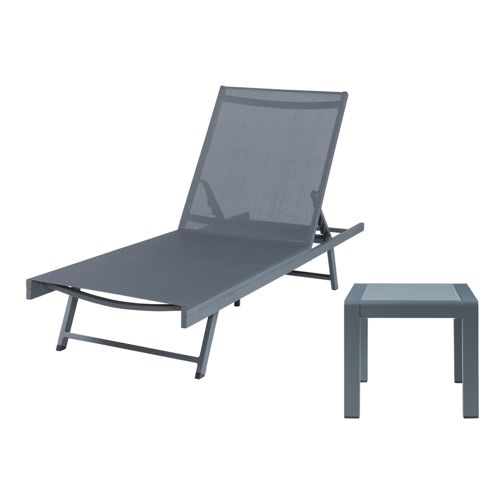 Set sezlong cu masuta Baragiano aluminiu textil sticla [casa.pro]
