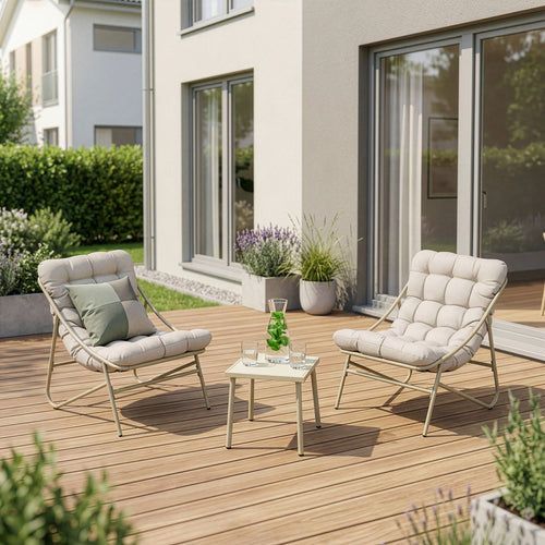 Set masa si 2 scaune gradina Trölleping [en.casa]