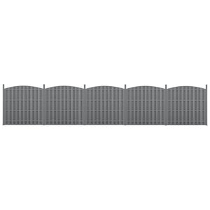 WPC Gartenzaun mit Rundbogen [neu.holz] - premiumXL