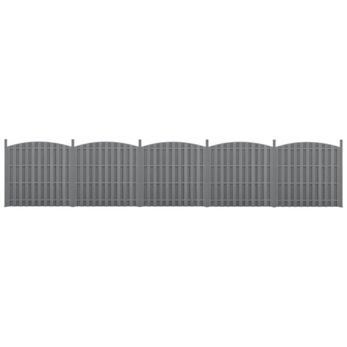 WPC Gartenzaun mit Rundbogen [neu.holz] - premiumXL
