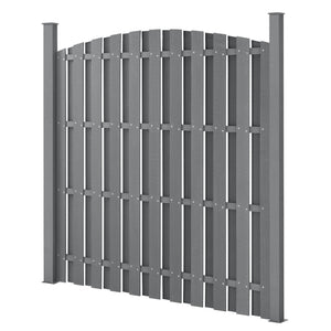 WPC Gartenzaun mit Rundbogen 185x193cm neu.holz - premiumXL