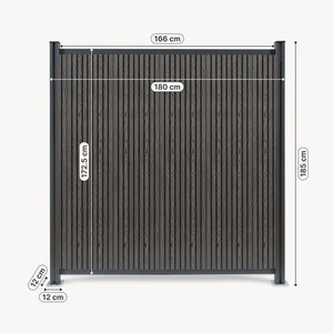 Gard - modul de extindere cu 1/2 stalpi Grassano [neu.holz]