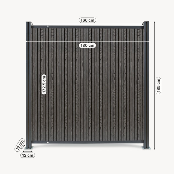 Gard - modul de extindere cu 1/2 stalpi Grassano [neu.holz]