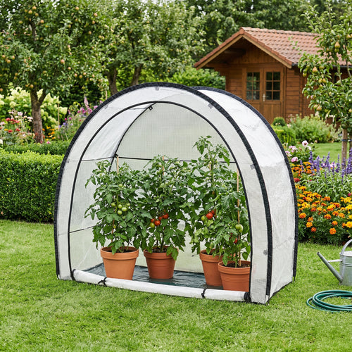 Sera gradina cu fermoar Larshasas 180x80x170 cm transparent  [en.casa] 