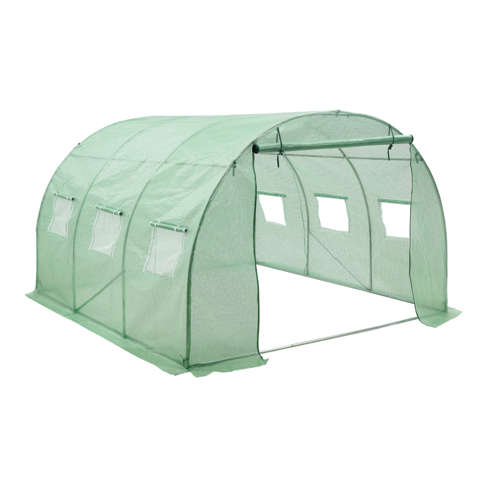 Solar gradina Dornbirn 300 x 300 x 200 cm polietilena folie plasa verde [en.casa] 