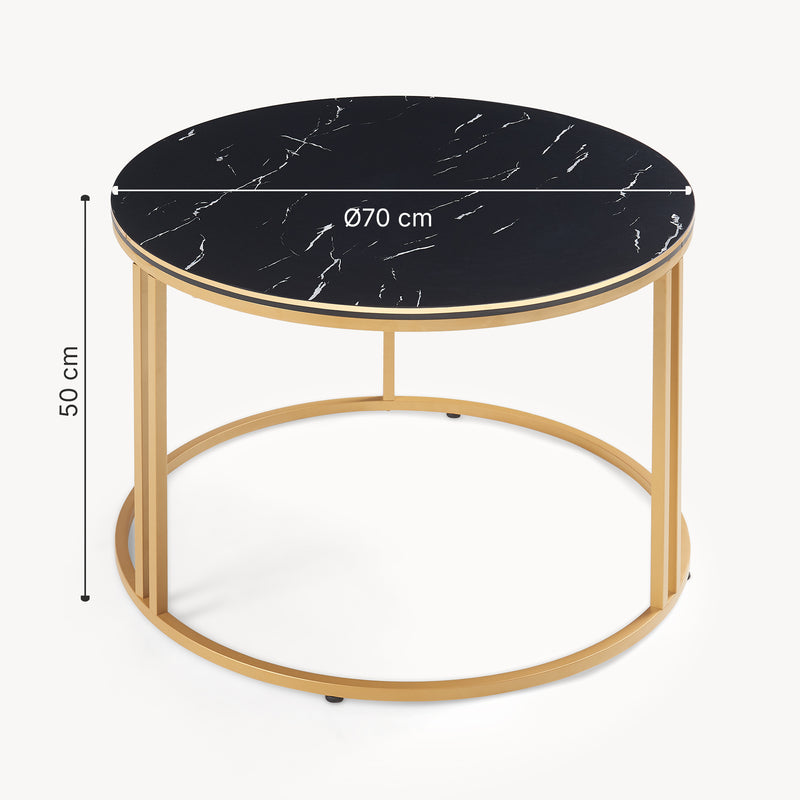 Schiță cotată Masă de cafea Aulum 50 x 70 cm [en.casa]