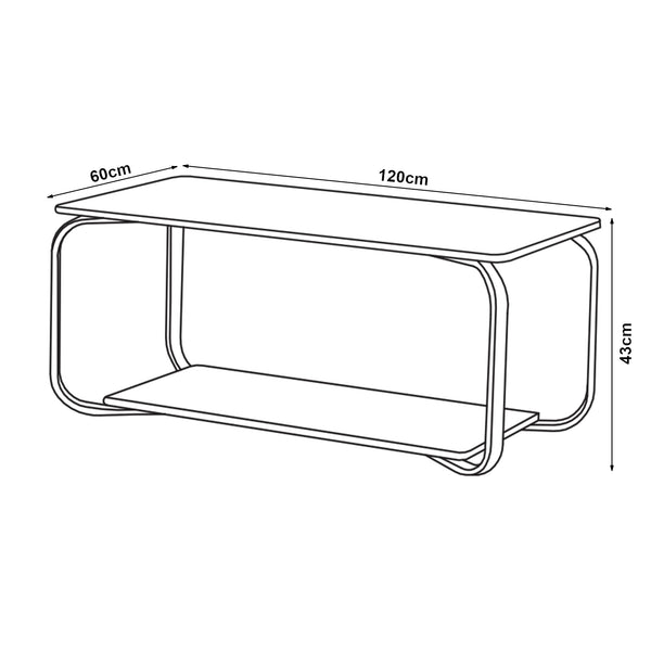 Masuta cafea Kolta 120x60x43 cm [en.casa]