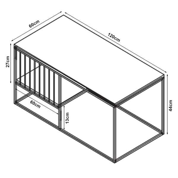 Masuta cafea Raukurg 120x60x44 cm  [en.casa]