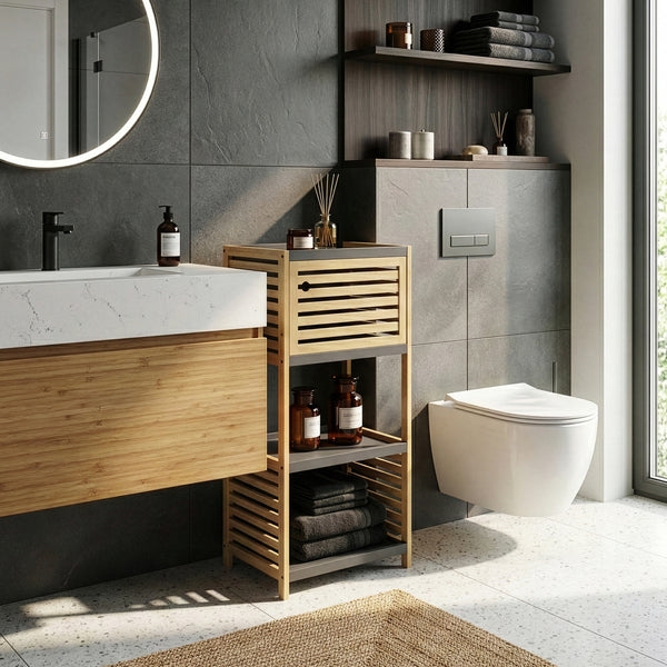 Raft baie Kydesby bambus natur/gri [en.casa]