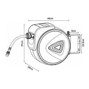 Tambur pentru furtun de aer comprimat Nassau Alb/Gri [pro.tec]