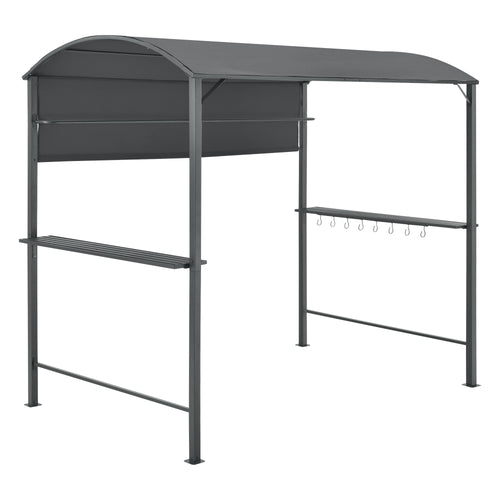 Grillpavillon Pyrgos 215 x 220 x 140 cm Dunkelgrau en.casa - premiumXL