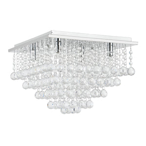 Kristall Deckenleuchte [38x38cm] Deckenlampe Lüster Zimmerlampe Chrom [lux.pro] - premiumXL