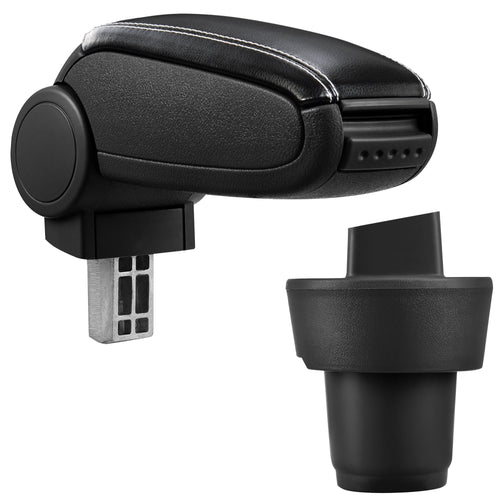 Mittelarmlehne VW Up! - Armauflage mit Staufach - gepolstert - schwarz - grau pro.tec - premiumXL