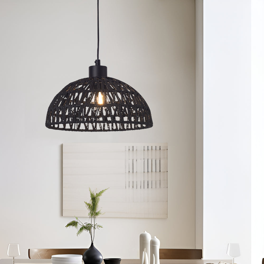 Lampa de plafon Alton 156 cm 1 x E27 60W metal ratan [lux.pro]