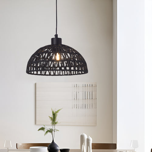 Lampa de plafon Alton 156 cm 1 x E27 60W metal ratan [lux.pro]