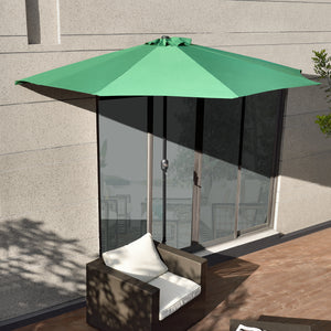 Umbrela semicirculara HU300 Eger 300x150x30 cm [casa.pro]