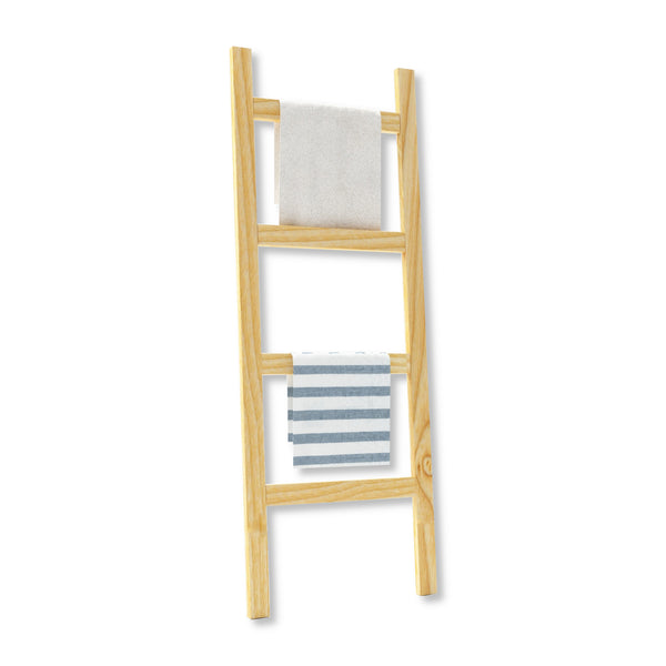 Suport prosoape Luumäki 120x47x2cm lemn design scara culori diferite [en.casa]