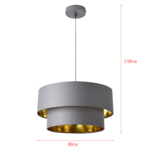 Lustra Lopar E27 gri/auriu marimi diferite [lux.pro]